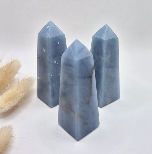 Angeliet Toren 7–9 cm | Hoge Kwaliteit Edelsteen Obelisk