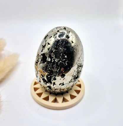 Edelsteen Bol Pyriet 40-50 mm – Hoge Kwaliteit met Druzy Kristallen