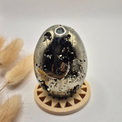 Edelsteen Bol Pyriet 40-50 mm – Hoge Kwaliteit met Druzy Kristallen