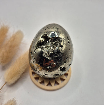 Edelsteen Bol Pyriet 40-50 mm – Hoge Kwaliteit met Druzy Kristallen