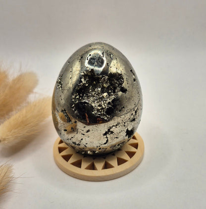 Edelsteen Bol Pyriet 40-50 mm – Hoge Kwaliteit met Druzy Kristallen