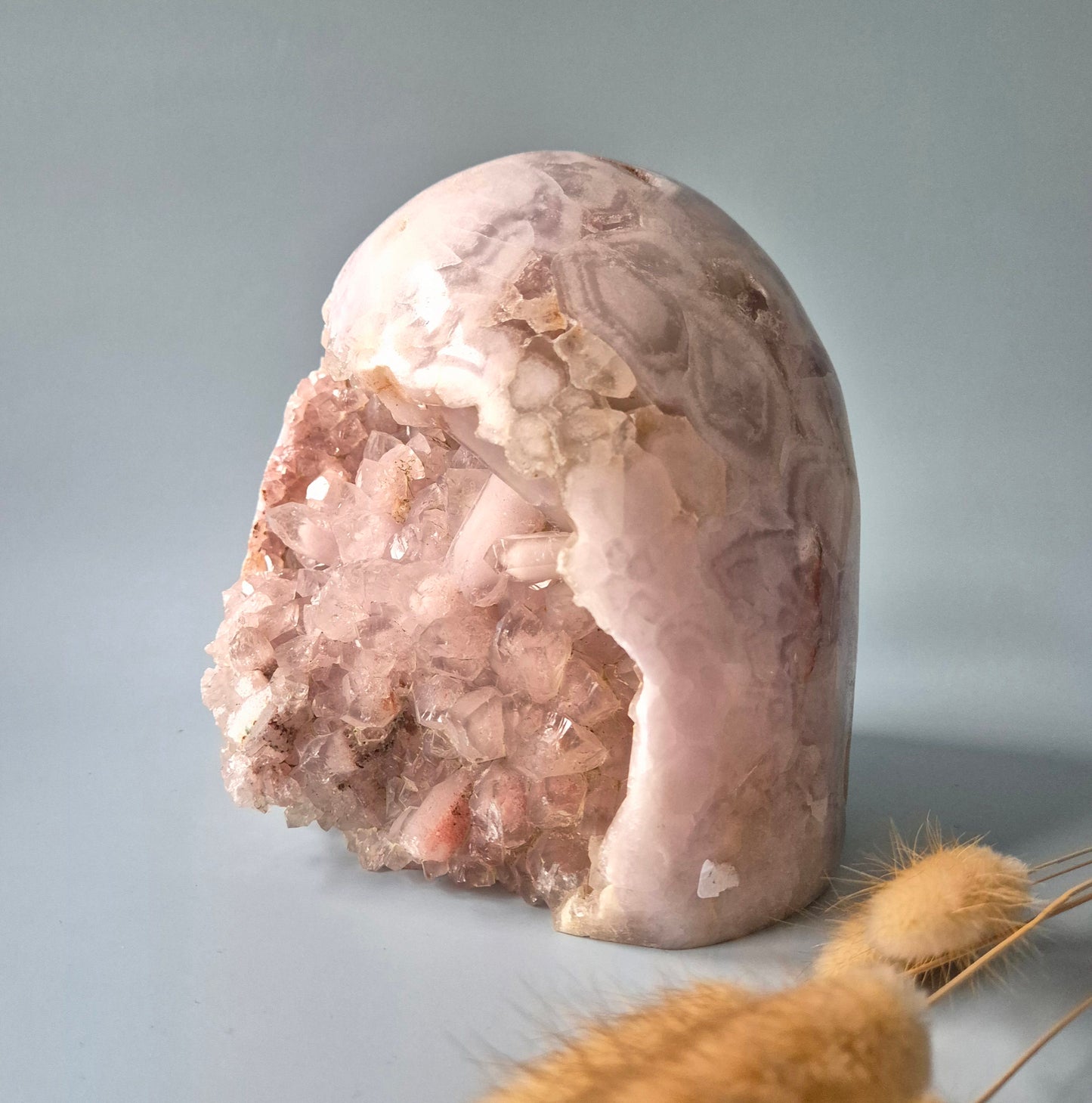 XXL Edelsteen Druzy Pink Amethist Geode Freeform van 3300 gram Statement Piece