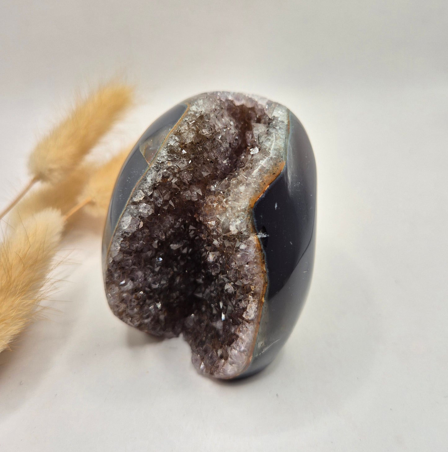 Druzy Grijze Agaat Freeform / Staande Edelsteen Kristal - #10 210g