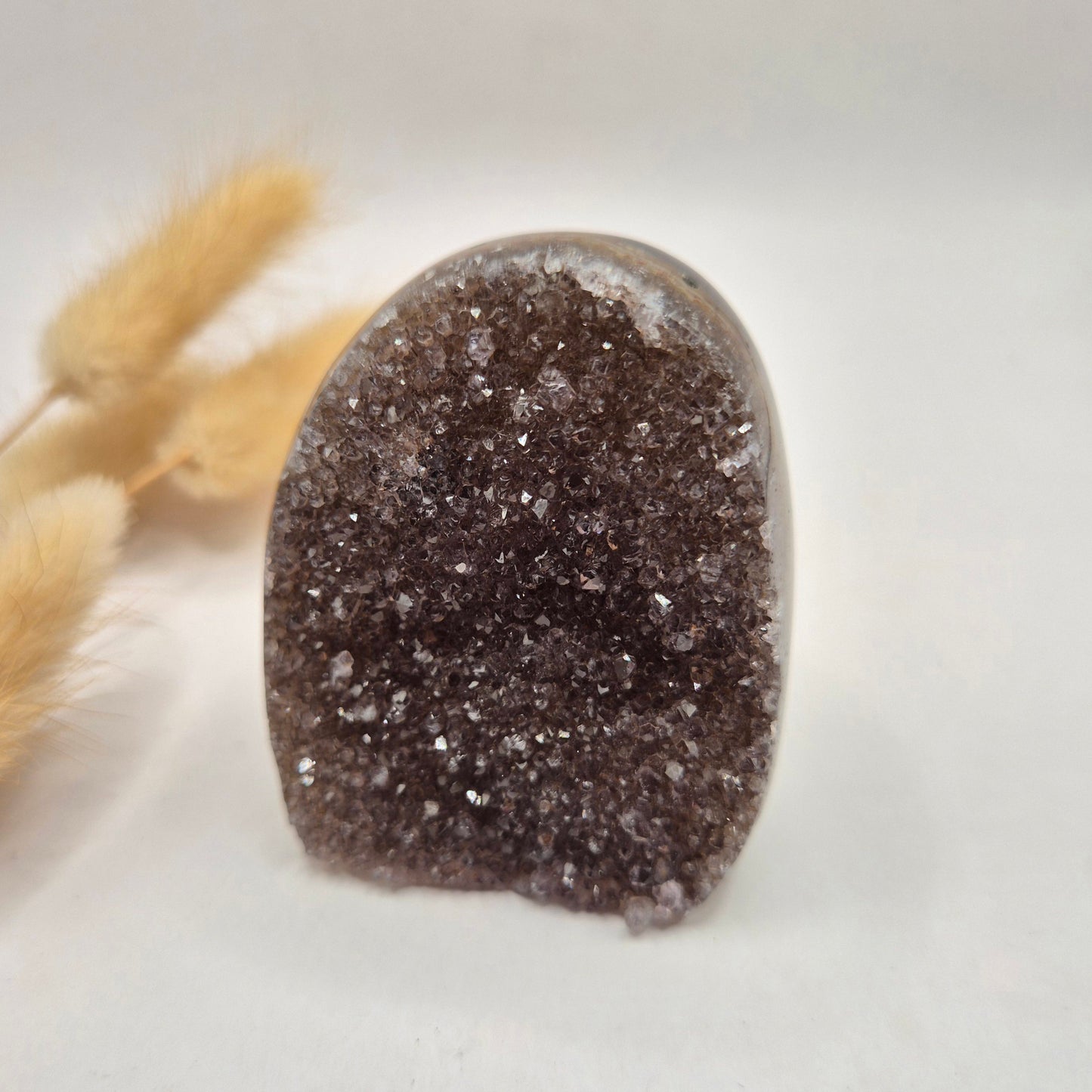 Druzy Grijze Agaat Freeform / Staande Edelsteen Kristal - #16 140g