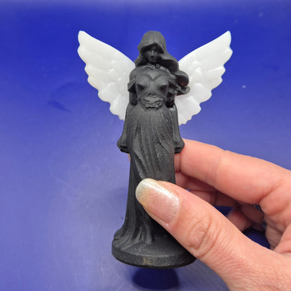 Shungite & Witte Jade Engel – beschermend edelsteen beeld