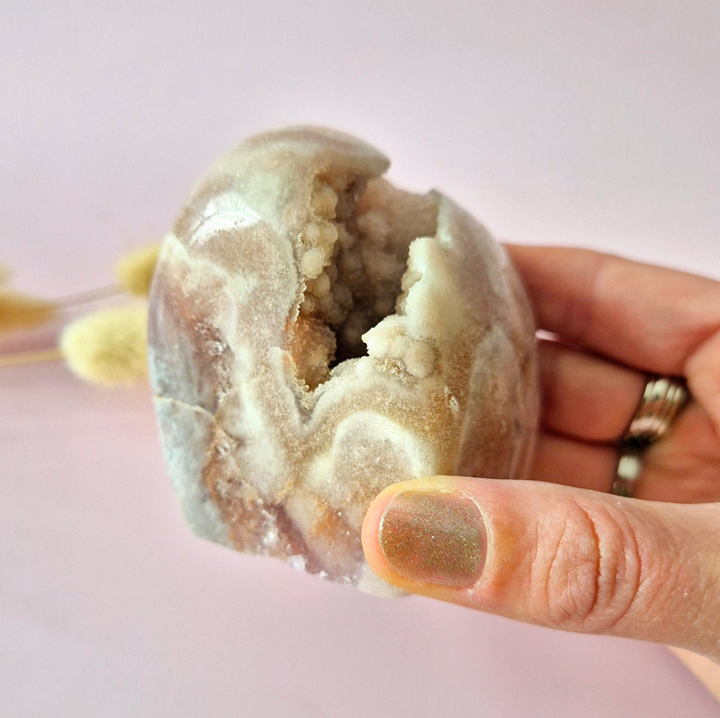 Druzy Pink Amethyst Freeforms &amp; Flames – Magische, sanfte Energie