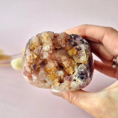 Druzy Pink Amethyst Freeforms &amp; Flames – Magische, sanfte Energie