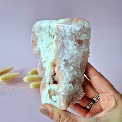 Druzy Pink Amethyst Freeforms &amp; Flames – Magische, sanfte Energie