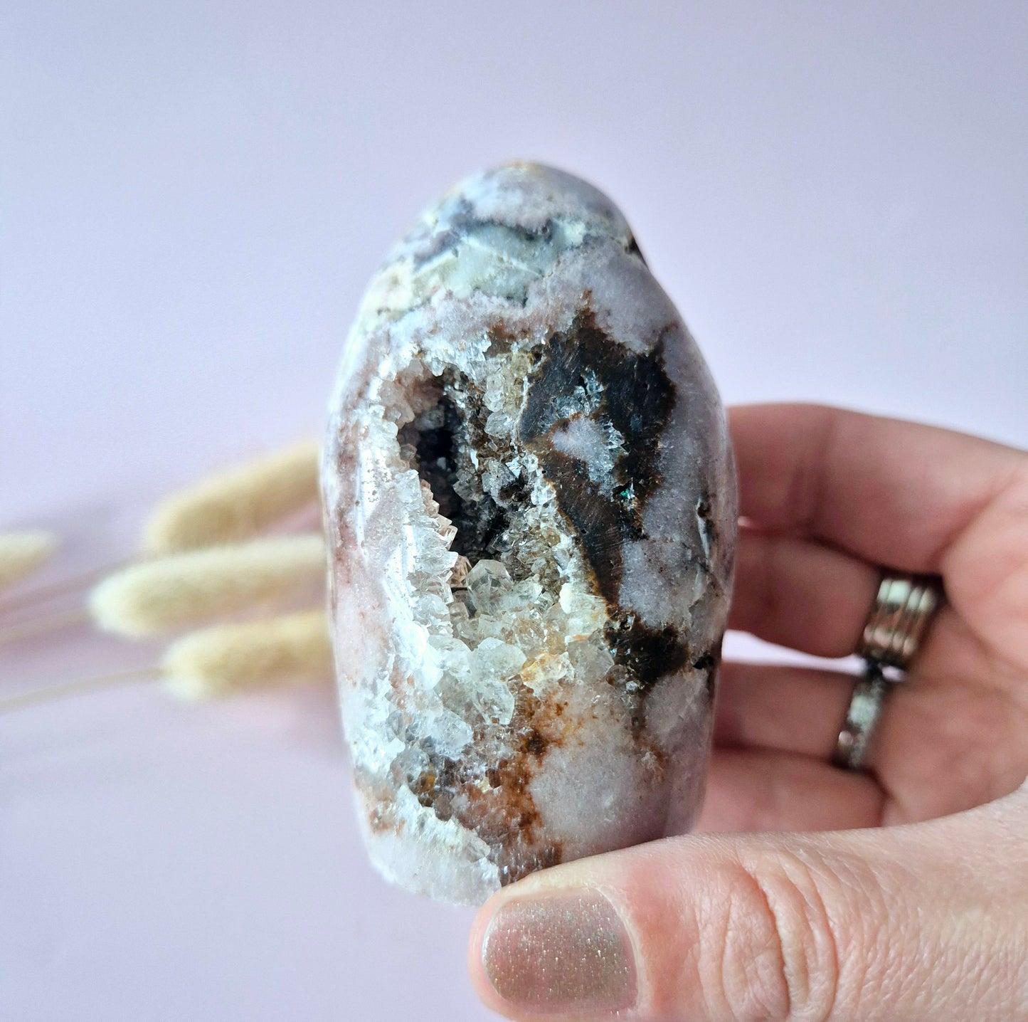 Druzy Pink Amethyst Freeforms &amp; Flames – Magische, sanfte Energie