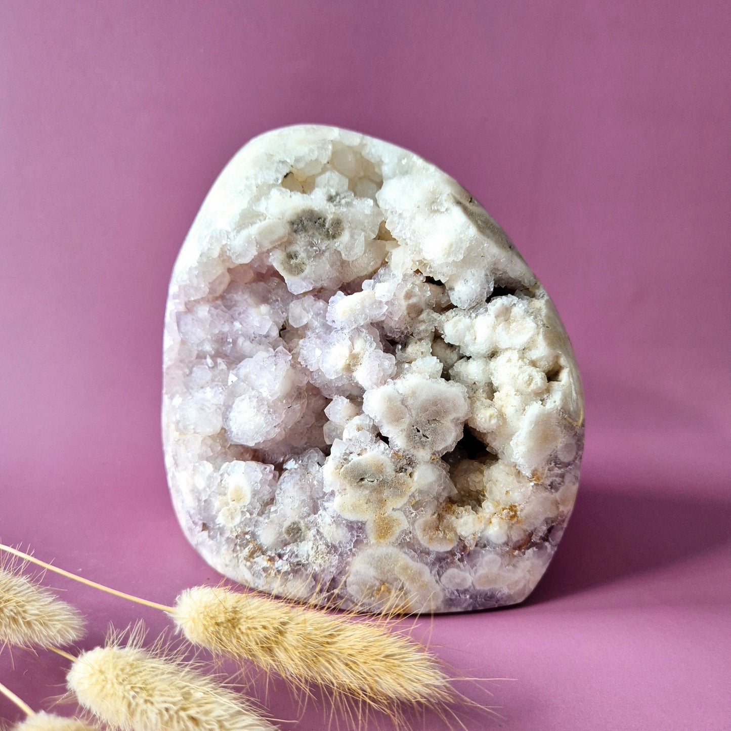 XL Edelsteen Druzy Pink Amethist Geode Freeform van 1700 gram Statement Piece