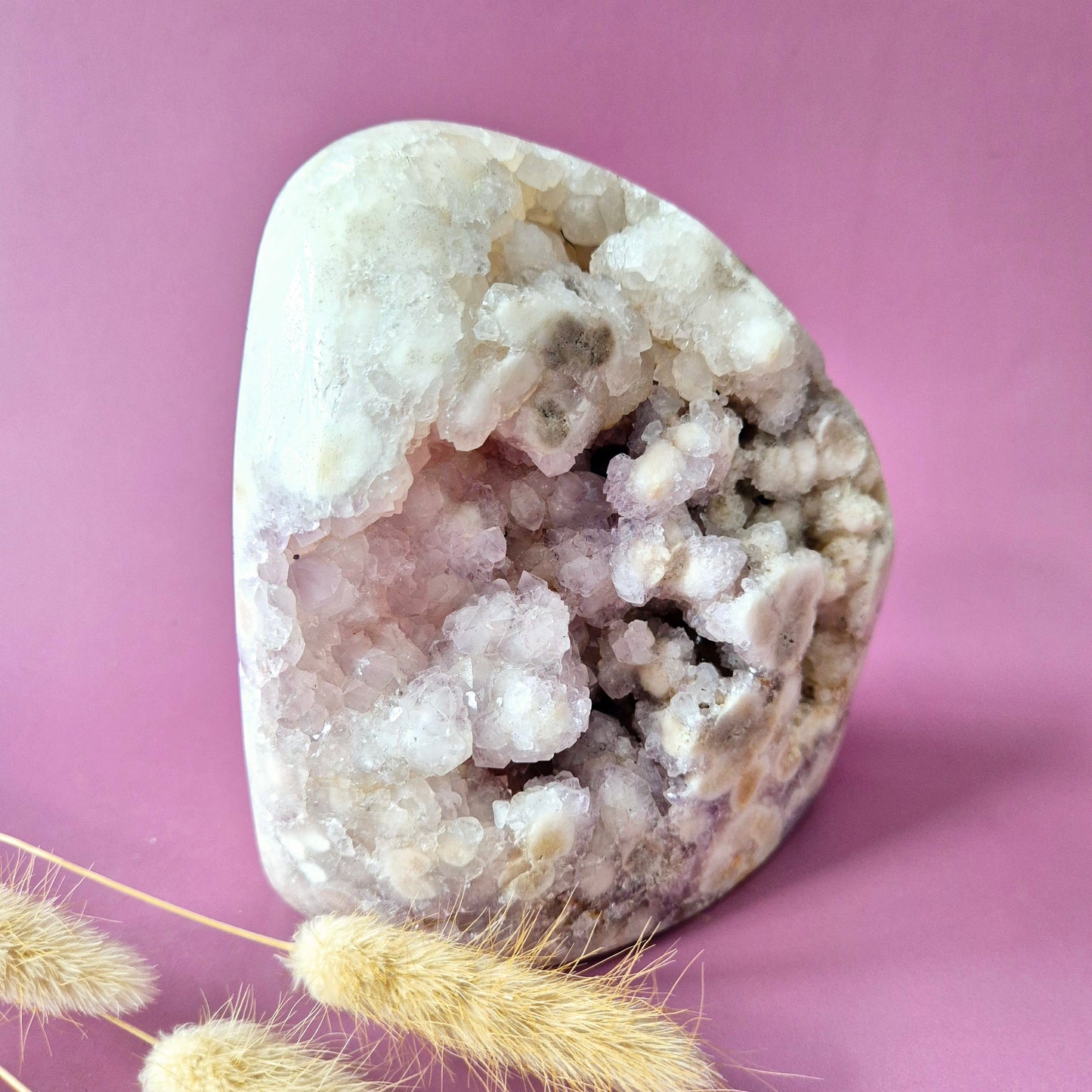 XL Edelsteen Druzy Pink Amethist Geode Freeform van 1700 gram Statement Piece