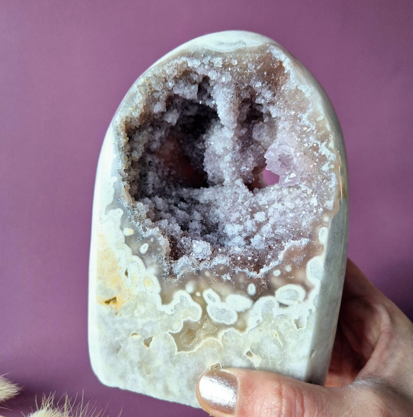 Druzy Pink Amethyst Freeforms &amp; Flames – Magische, sanfte Energie