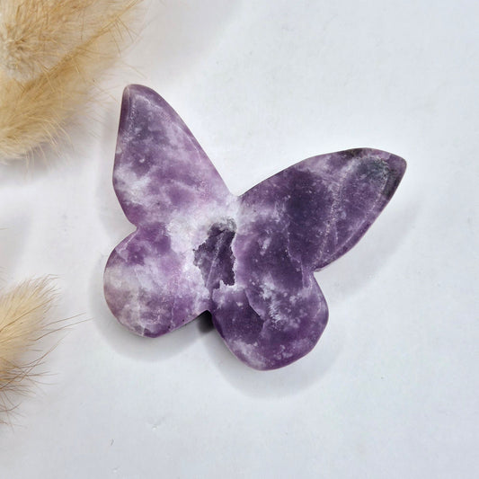 Edelsteen Vlinder  6x5 cm – Lepidoliet