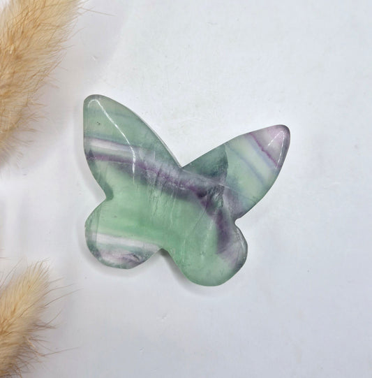 Edelsteen Vlinder  6x5 cm – Fluoriet