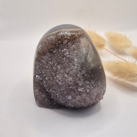 Druzy Grijze Agaat Freeform / Staande Edelsteen Kristal - #52 290g