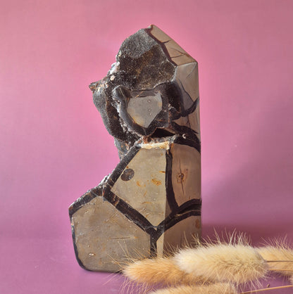 XXL Septarian Toren met Druzy – 2.1 kg | Statement Crystal