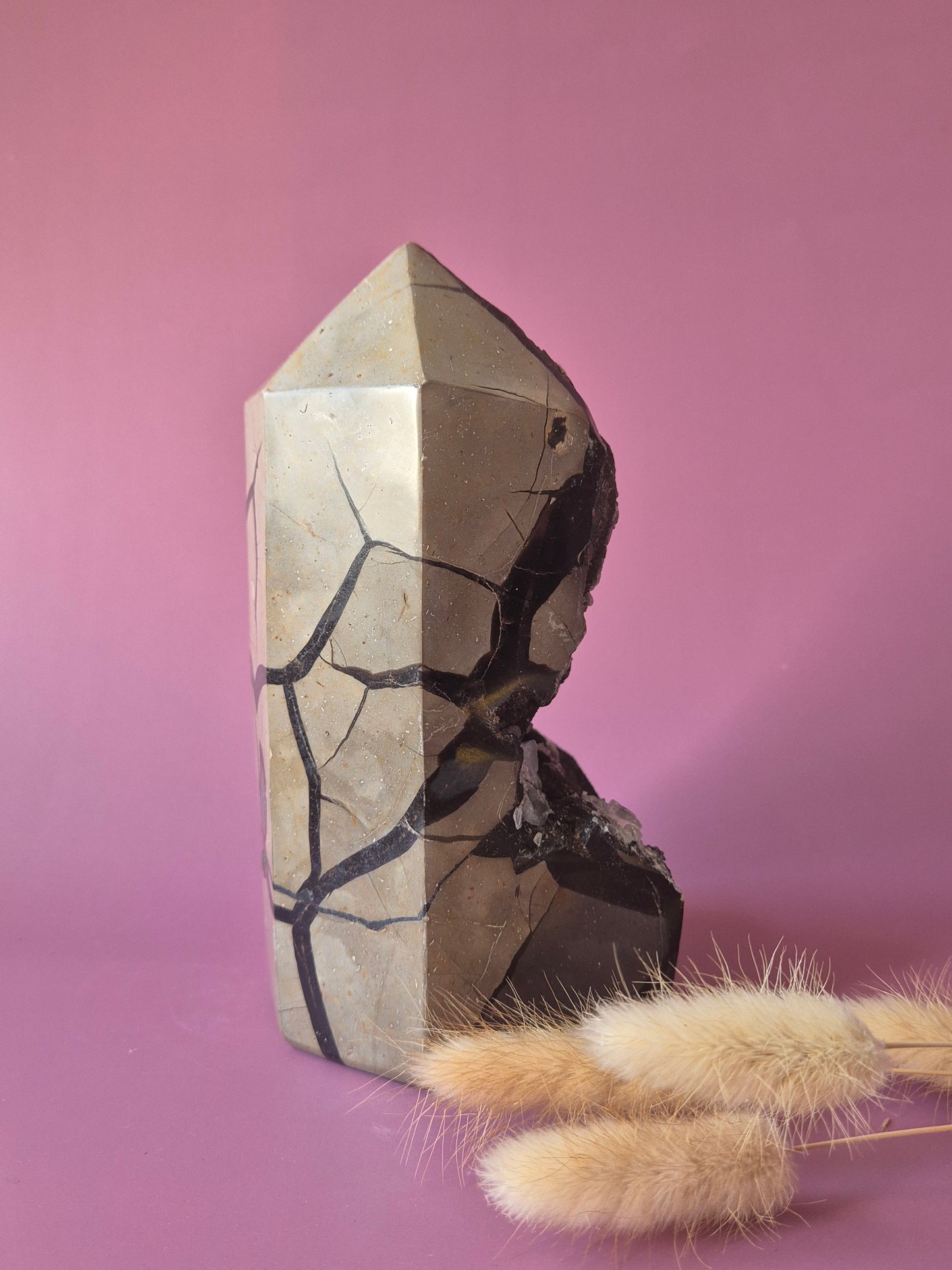 XXL Septarian Toren met Druzy – 2.1 kg | Statement Crystal