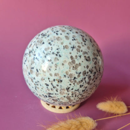 XL Kiwi Jaspis Bol – 100 mm – 1455 g Edelsteen