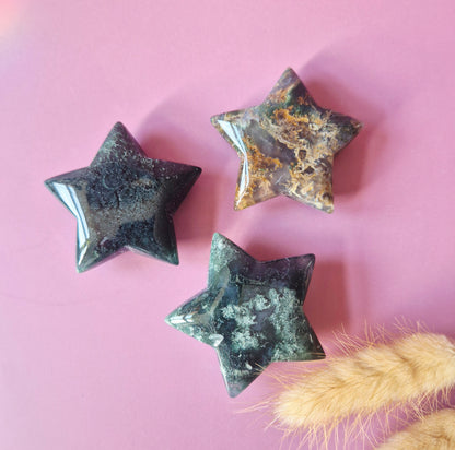 Edelsteen Mosagaat Ster Zaksteen 45-50 mm – Knuffelsteen Cadeau Idee