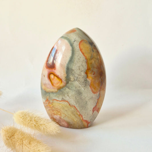 Edelsteen Spiritueel Statement piece Polychrome Ocean Jasper Freeform – 377 g
