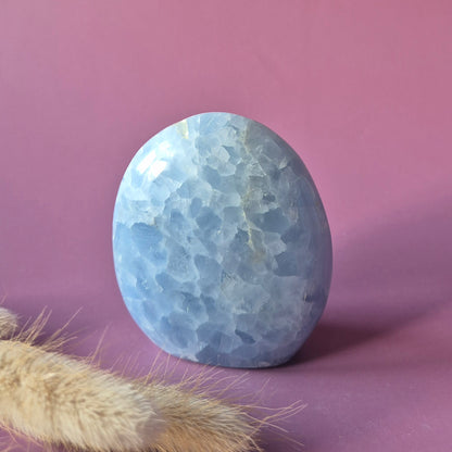 Edelsteen Celestien Freeform – Zachtblauwe ruststeen