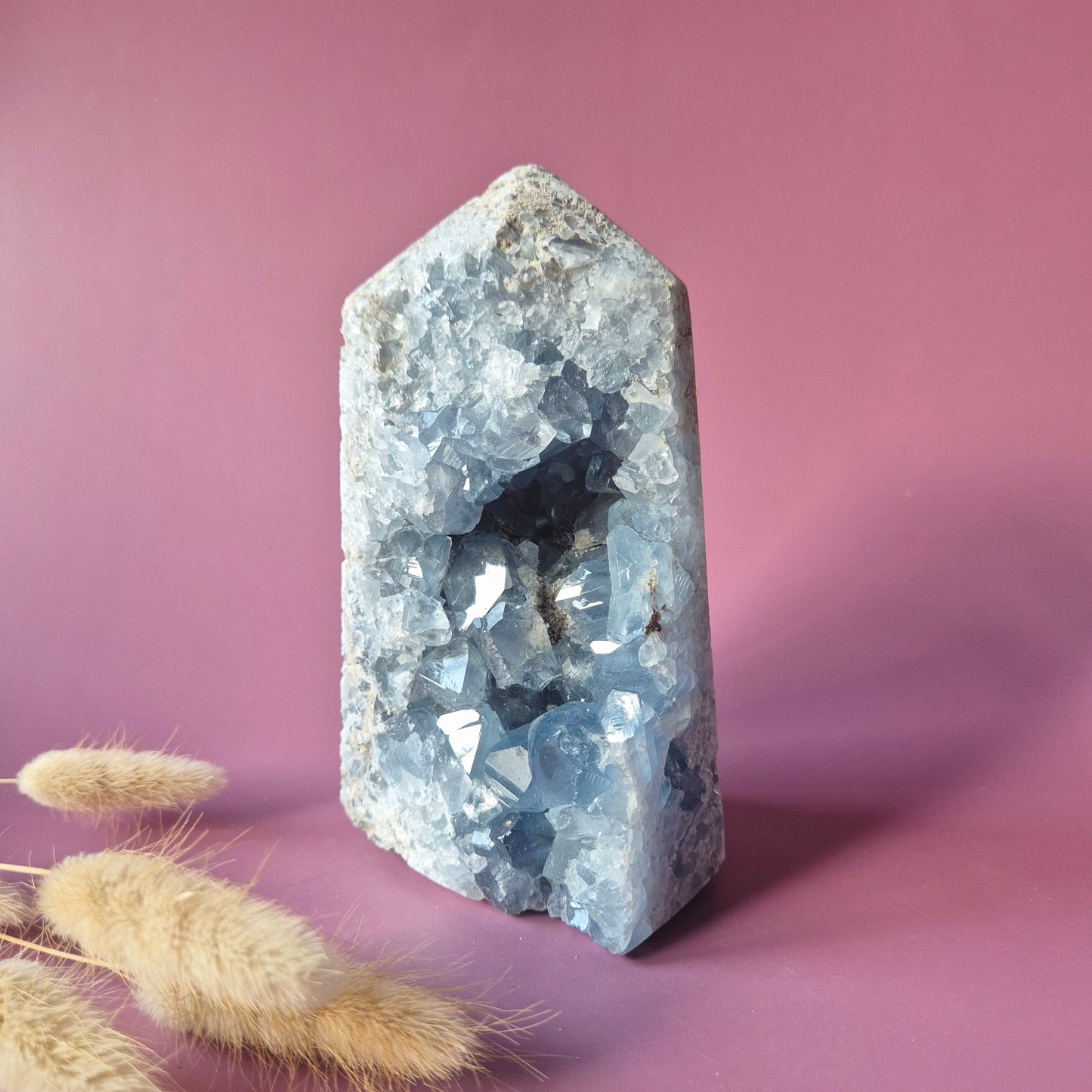 Celestien Geode Toren – 1328 g | Rust, helderheid & engelenenergie Ruwe Edelsteen