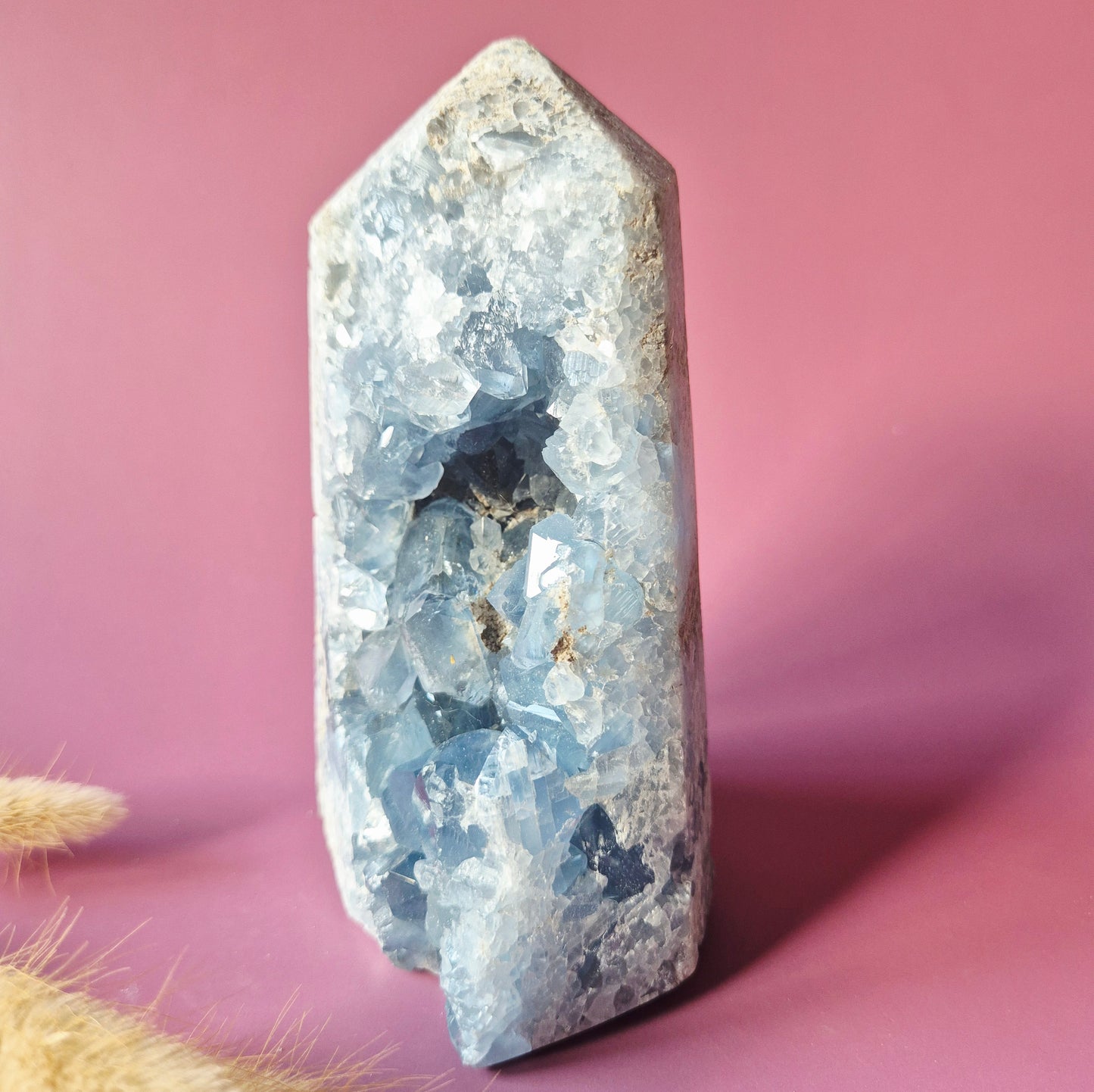 Celestien Geode Toren – 1328 g | Rust, helderheid & engelenenergie Ruwe Edelsteen