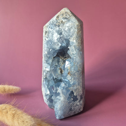 Celestien Geode Toren – 1328 g | Rust, helderheid & engelenenergie Ruwe Edelsteen