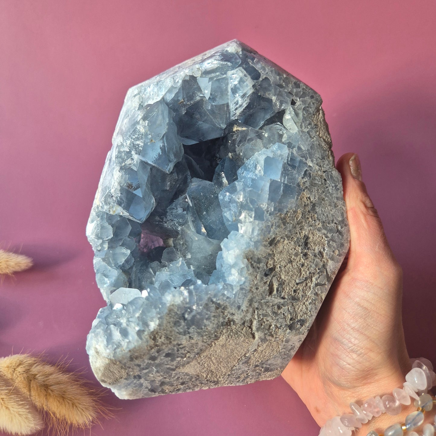 Celestien Geode – 2,56 kg | Rust, helderheid & engelenenergie Ruwe Edelsteen