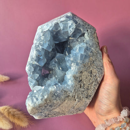 Celestien Geode – 2,56 kg | Rust, helderheid & engelenenergie Ruwe Edelsteen