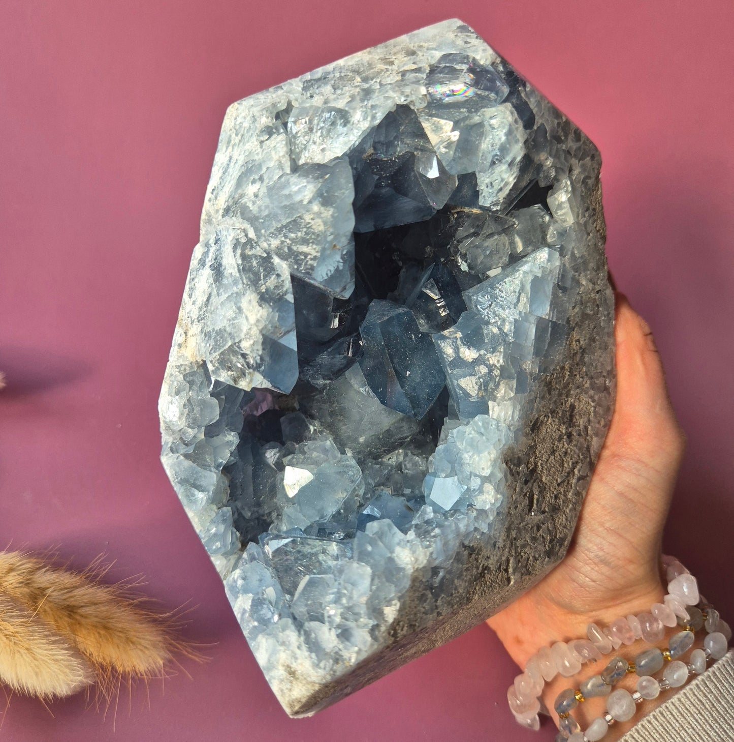 Celestien Geode – 2,56 kg | Rust, helderheid & engelenenergie Ruwe Edelsteen