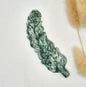Edelstein Druzy Moosachat Herz auf Metallständer – Nr. 93 230 Gramm