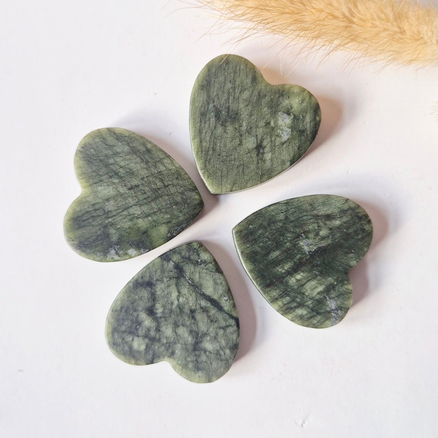 Edelsteen Hartje Zaksteen 3-4cm – Groene Jade