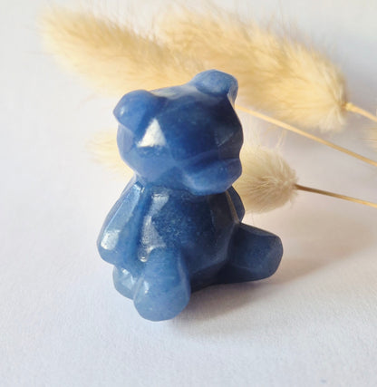 Edelsteen Facet Beer 4cm Crystal Carving – Blauwe Aventurijn