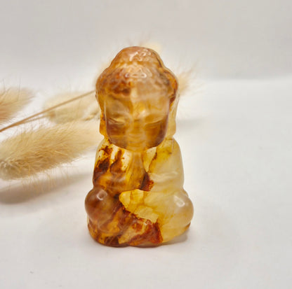 Edelstein Rosenquarz Buddha 5cm