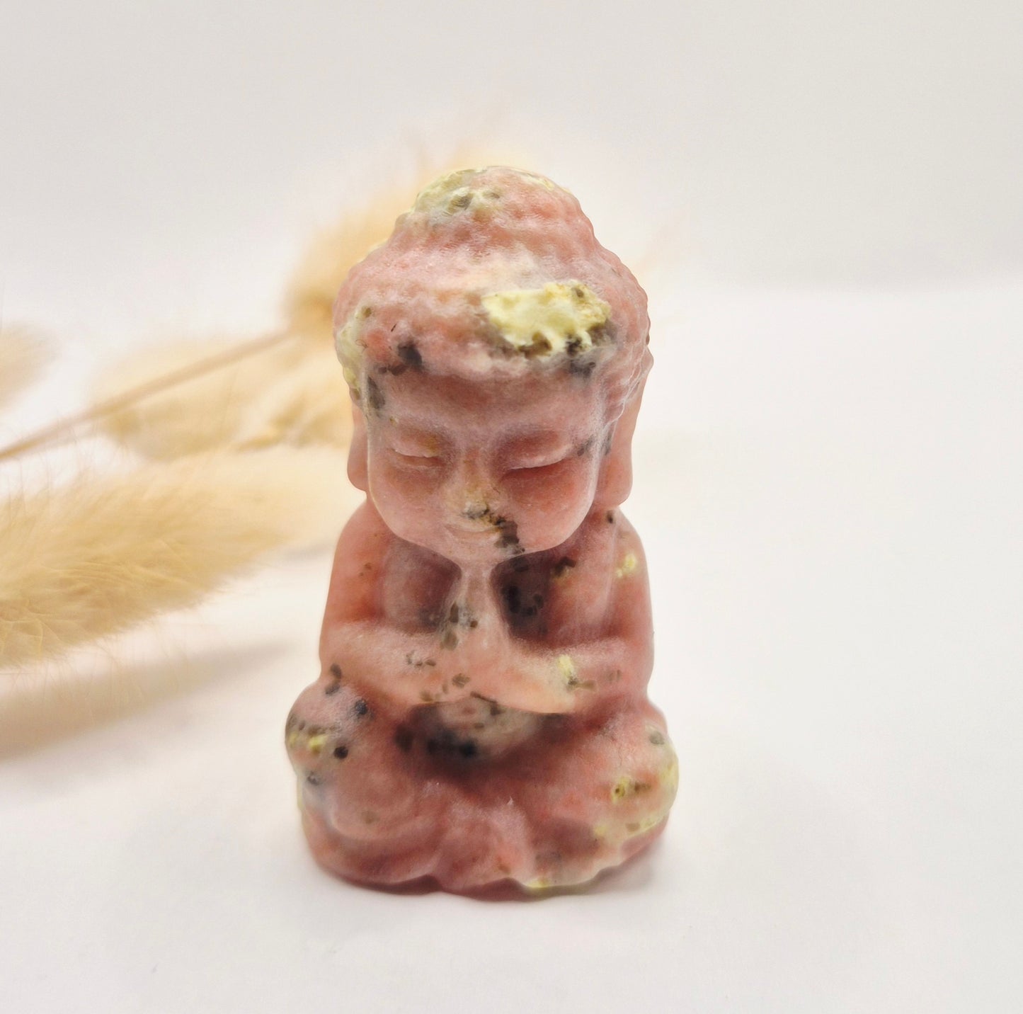 Edelstein Rosenquarz Buddha 5cm