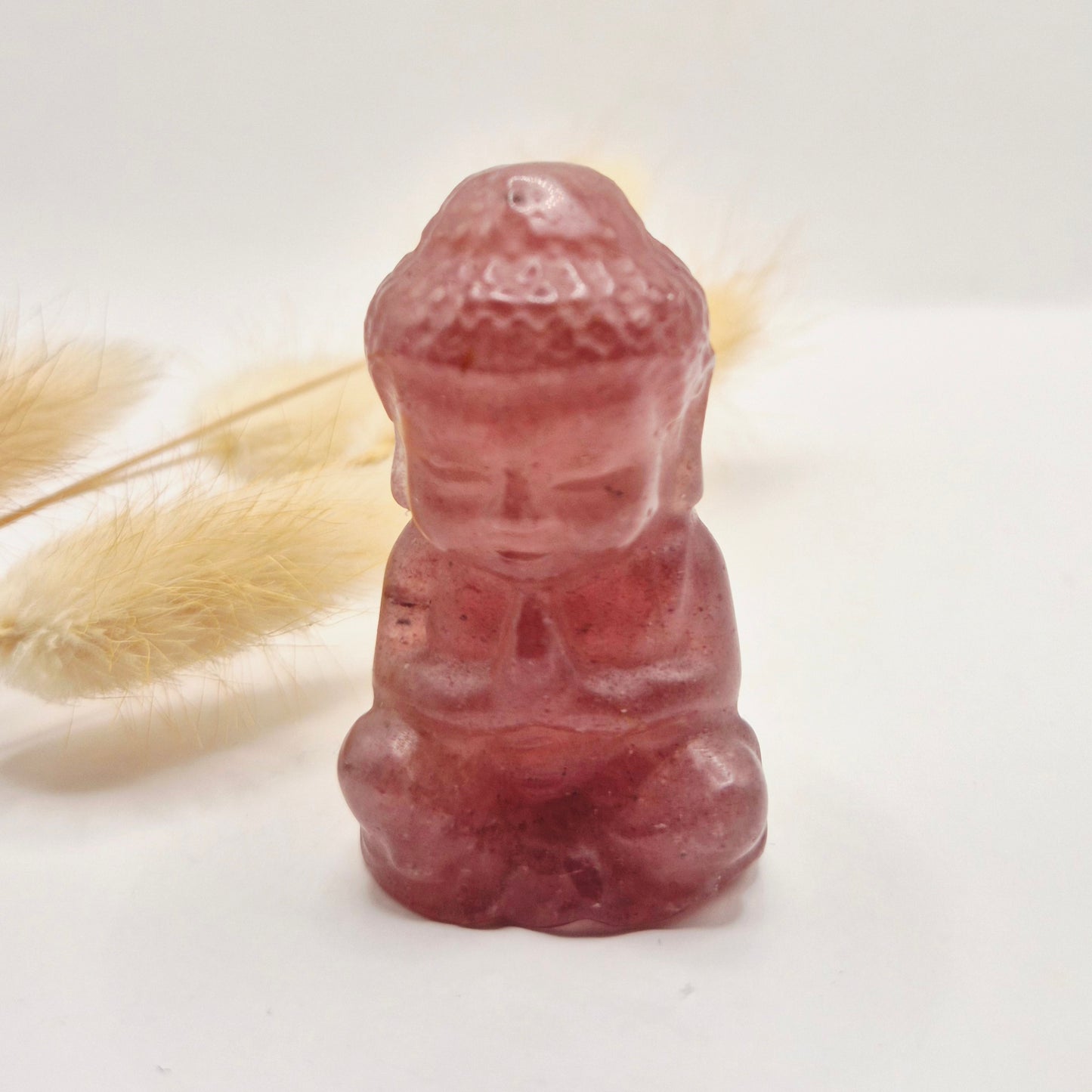Edelstein Rosenquarz Buddha 5cm