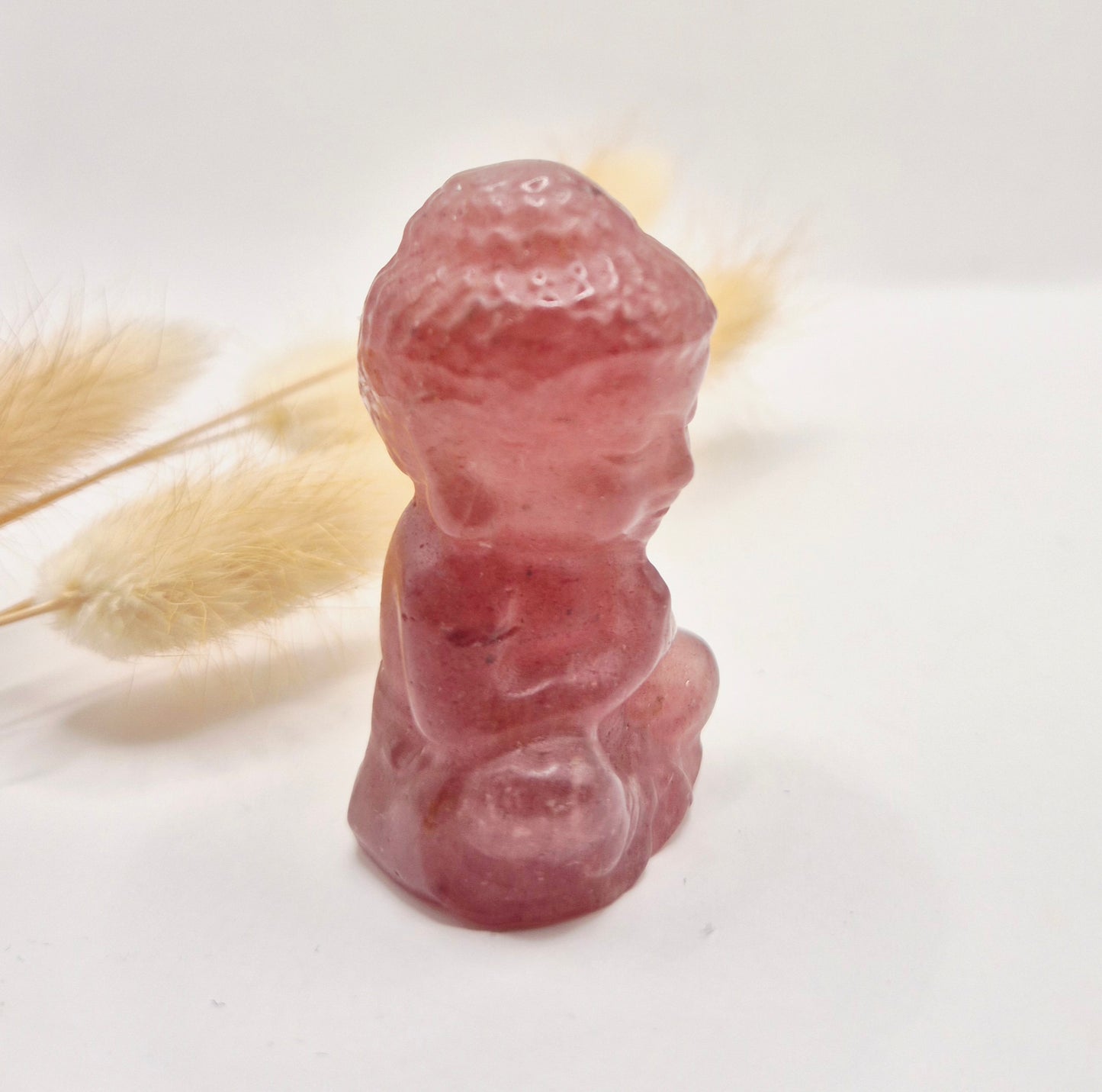 Edelstein Rosenquarz Buddha 5cm