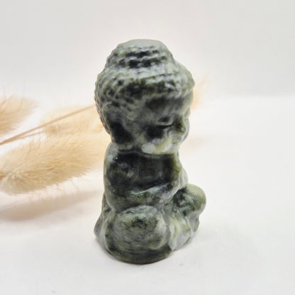 Edelstein Rosenquarz Buddha 5cm
