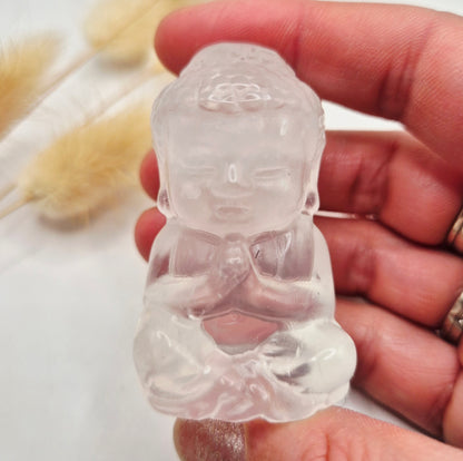 Edelsteen Bergkristal Buddha 5cm