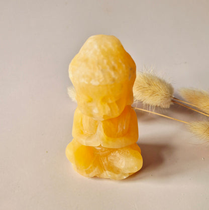 Edelstein Rosenquarz Buddha 5cm