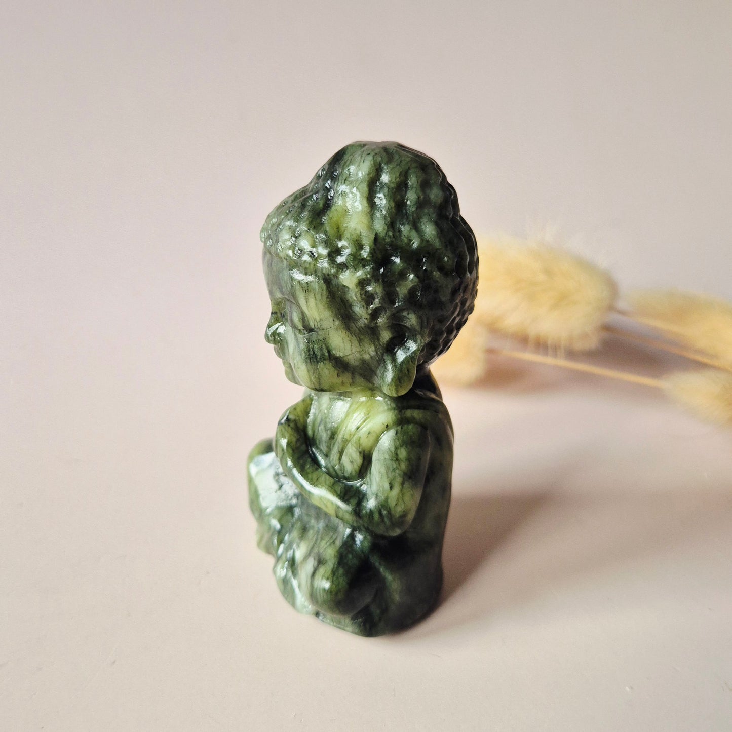Edelstein Rosenquarz Buddha 5cm