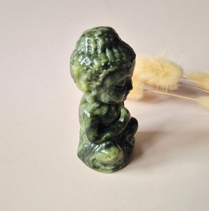 Edelstein Rosenquarz Buddha 5cm