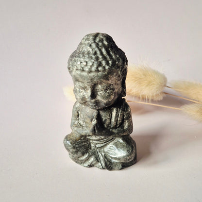Edelstein Rosenquarz Buddha 5cm