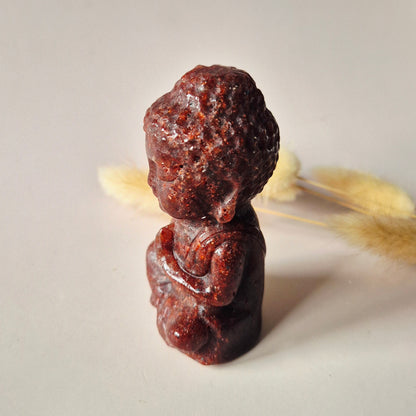 Edelstein Rosenquarz Buddha 5cm