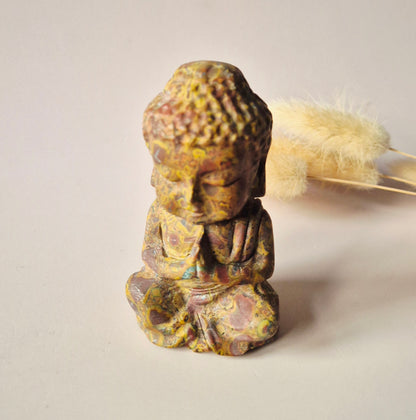 Edelstein Rosenquarz Buddha 5cm