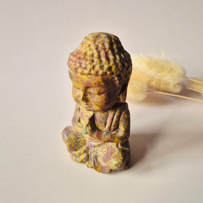 Edelstein Rosenquarz Buddha 5cm