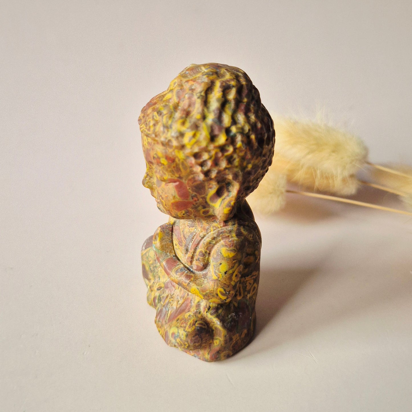 Edelstein Rosenquarz Buddha 5cm