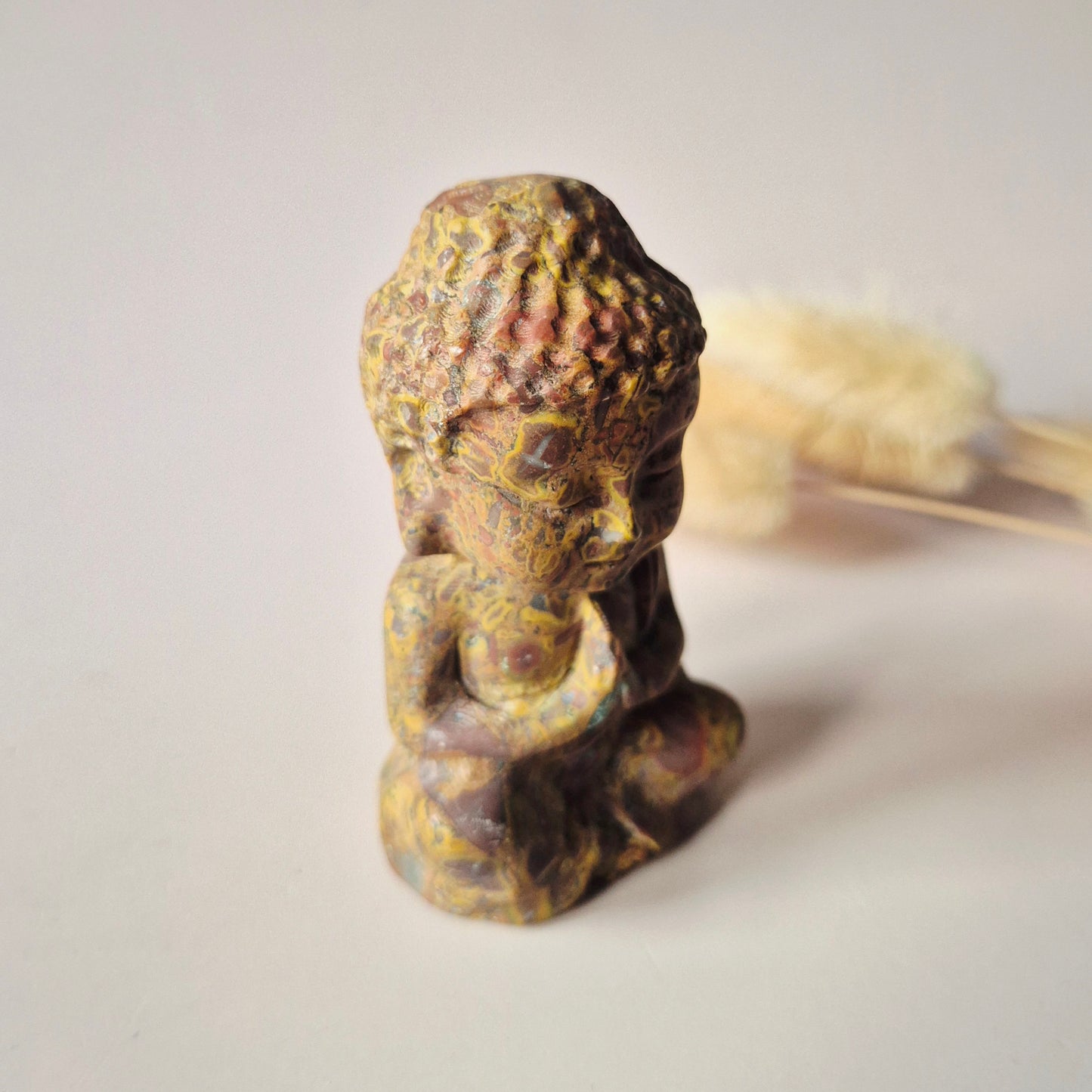 Edelstein Rosenquarz Buddha 5cm