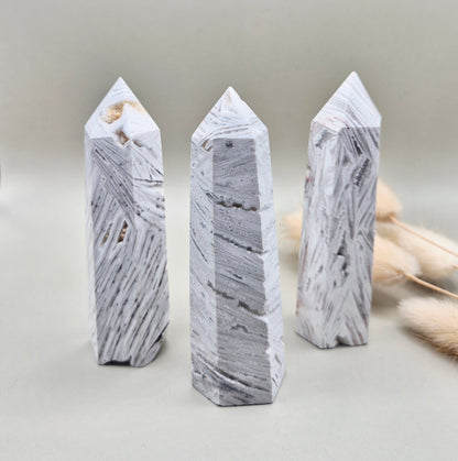 Edelsteen Druzy Mexican Agate Toren 8–10 cm